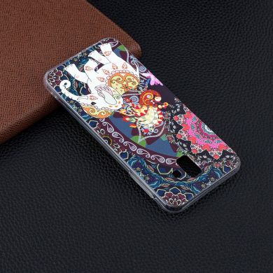 Силиконовый (TPU) чехол Deexe Pretty Glossy для Samsung Galaxy J6+ (J610) - Flower and Elephant