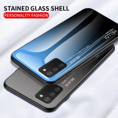 Защитный чехол Deexe Gradient Color для Samsung Galaxy A02s (A025) - Black / Blue