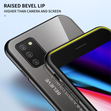 Защитный чехол Deexe Gradient Color для Samsung Galaxy A02s (A025) - Black / Grey