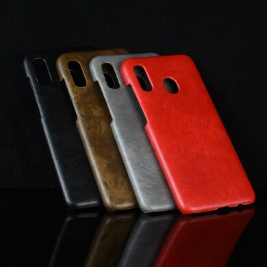 Защитный чехол Deexe Leather Back Cover для Samsung Galaxy A30 (A305) / A20 (A205) - Red