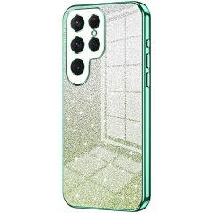 Защитный чехол Deexe Sparkles Cover для Samsung Galaxy S24 Ultra - Green