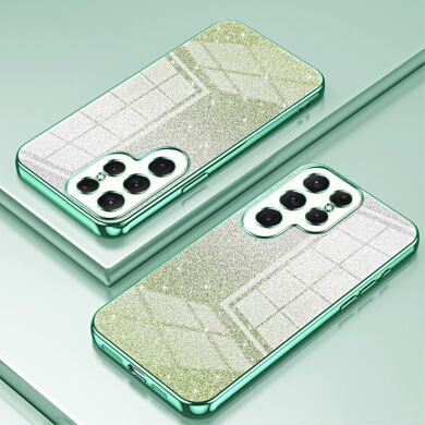 Защитный чехол Deexe Sparkles Cover для Samsung Galaxy S24 Ultra - Green