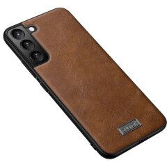 Защитный чехол SULADA Leather Case для Samsung Galaxy S22 Plus - Brown
