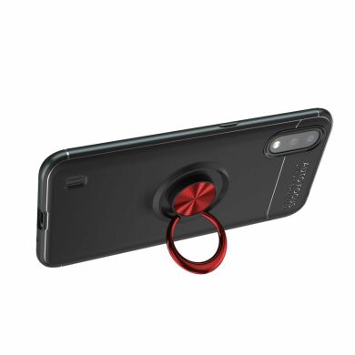 Защитный чехол UniCase Magnetic Ring для Samsung Galaxy A01 (A015) - Black / Red