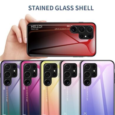 Защитный чехол Deexe Gradient Color для Samsung Galaxy S24 Ultra - Red / Black