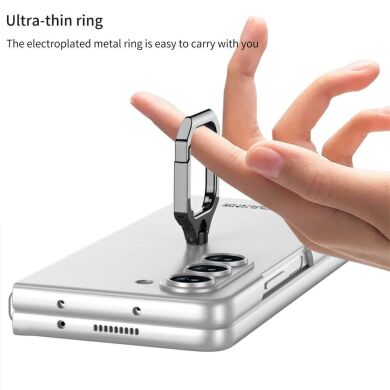 Защитный чехол GKK Ring Shell для Samsung Galaxy Fold 5 - Silver