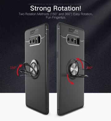 Защитный чехол UniCase Magnetic Ring для Samsung Galaxy Note 8 (N950) - Black / Grey
