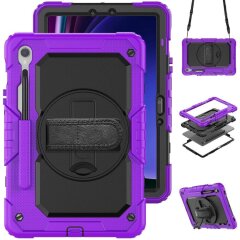 Защитный чехол Deexe Shockproof Case для Samsung Galaxy Tab S9 FE (X510) - Black / Purple
