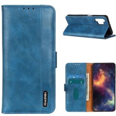 Чехол KHAZNEH Leather Wallet для Samsung Galaxy A32 - Blue