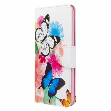 Чехол-книжка Deexe Color Wallet для Samsung Galaxy A21 (A215) - Butterflies