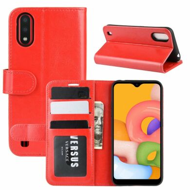 Чехол-книжка Deexe Wallet Style для Samsung Galaxy A01 (A015) - Red