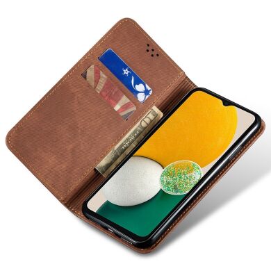 Чехол-книжка UniCase Jeans Wallet для Samsung Galaxy A04s (A047) / A13 5G (A136) - Coffee