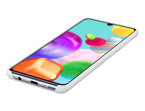 Чехол Silicone Cover для Samsung Galaxy A41 (A415) EF-PA415TWEGRU - White