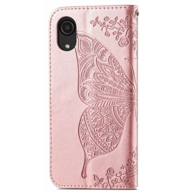 Чехол UniCase Butterfly Pattern для Samsung Galaxy A03 Core (A032) - Rose Gold