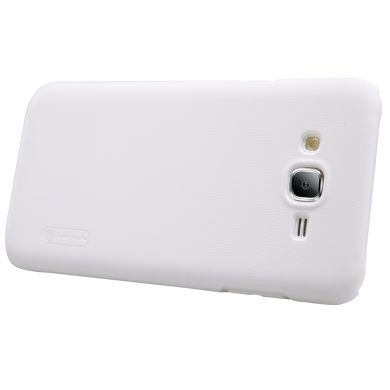 Пластиковая накладка NILLKIN Frosted Shield для Samsung Galaxy J7 (J700) + пленка - White
