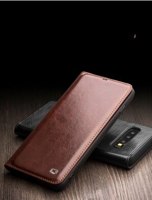 Кожаный чехол QIALINO Classic Case для Samsung Galaxy S10 Plus (G975) - Brown