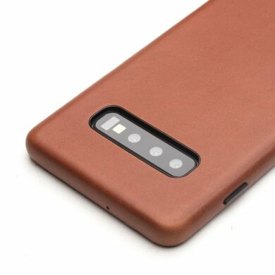 Кожаный чехол QIALINO Leather Cover для Samsung Galaxy S10 Plus (G975) - Brown