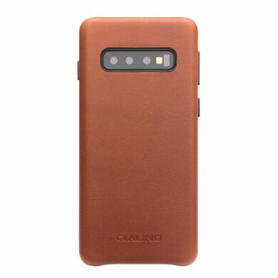 Кожаный чехол QIALINO Leather Cover для Samsung Galaxy S10 Plus (G975) - Brown