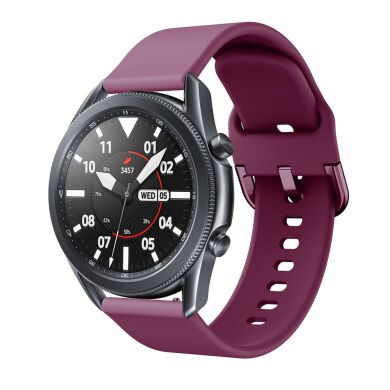 Ремешок Deexe Soft Silicone для  Samsung Galaxy Watch 3 (45mm) - Wine Red