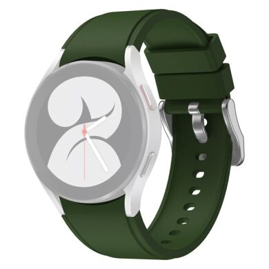 Ремешок UniCase Silicone Band для Samsung Galaxy Watch 4 Classic (46mm) / Watch 4 Classic (42mm) / Watch 4 (40mm) / Watch 4 (44mm) - Army Green