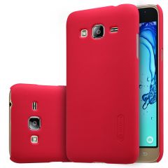 Пластиковая накладка NILLKIN Frosted Shield для Samsung Galaxy J3 2016 (J320) + пленка - Red
