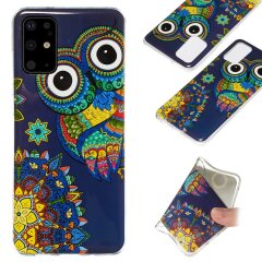 Силиконовый (TPU) чехол Deexe LumiCase для Samsung Galaxy S20 Plus (G985) - Owl Pattern