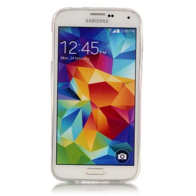 Силиконовый (TPU) чехол Deexe LumiCase для Samsung Galaxy S5 (G900) - Cherry Blossom