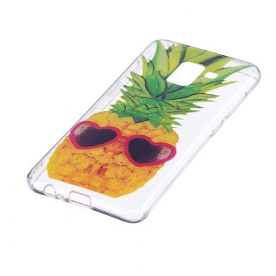 Силиконовый (TPU) чехол Deexe Pretty Glossy для Samsung Galaxy A8 (A530) - Pineapple