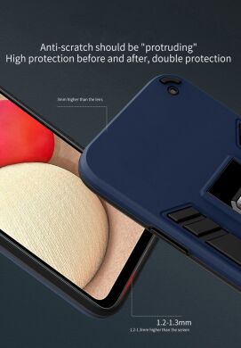 Защитный чехол Deexe Armor Hybrid для Samsung Galaxy A02s (A025) - Black
