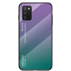 Защитный чехол Deexe Gradient Color для Samsung Galaxy A02s (A025) - Purple / Green