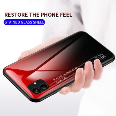 Защитный чехол Deexe Gradient Color для Samsung Galaxy A04 (A045) - Black / Red