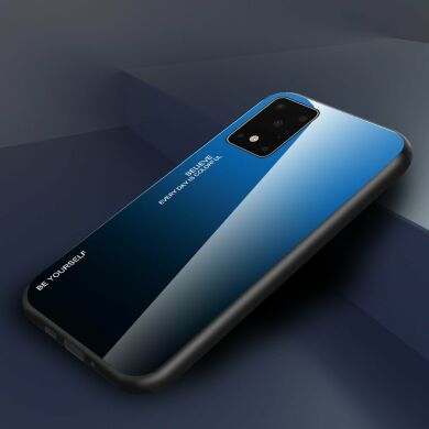 Защитный чехол Deexe Gradient Color для Samsung Galaxy S20 Ultra (G988) - Blue / Black