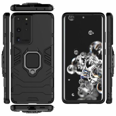 Защитный чехол Deexe Hybrid Case для Samsung Galaxy S21 Ultra - Black