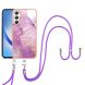 Защитный чехол Deexe Marble Case with Strap для Samsung Galaxy A24 (A245) - Light Purple. Фото 2 из 6