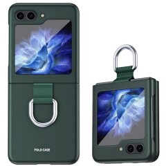 Защитный чехол Deexe Ring Case для Samsung Galaxy Flip 5 - Midnight Green