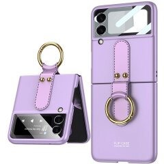 Защитный чехол GKK Ring Holder для Samsung Galaxy Flip 3 - Purple