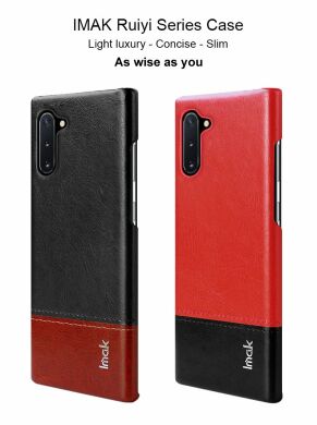 Защитный чехол IMAK Leather Series для Samsung Galaxy Note 10 (N970) - Red / Black