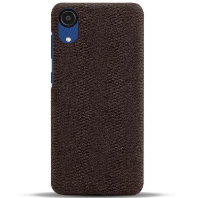 Защитный чехол KSQ Cloth Style для Samsung Galaxy A03 Core (A032) - Brown