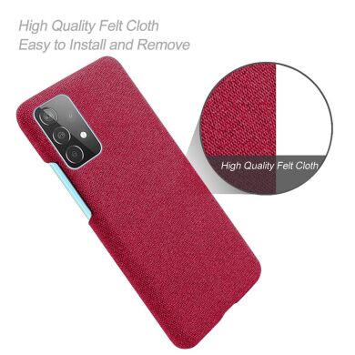 Защитный чехол KSQ Cloth Style для Samsung Galaxy A52 (A525) / A52s (A528) - Red