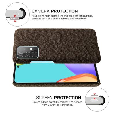 Защитный чехол KSQ Cloth Style для Samsung Galaxy A52 (A525) / A52s (A528) - Brown