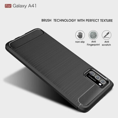 Захисний чохол UniCase Carbon для Samsung Galaxy A41 (A415) - Black