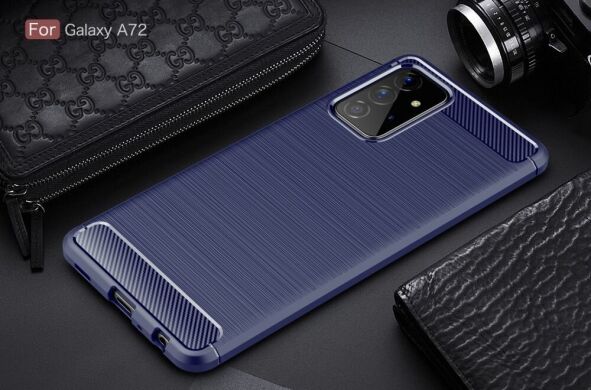 Защитный чехол UniCase Carbon для Samsung Galaxy A72 (А725) - Blue