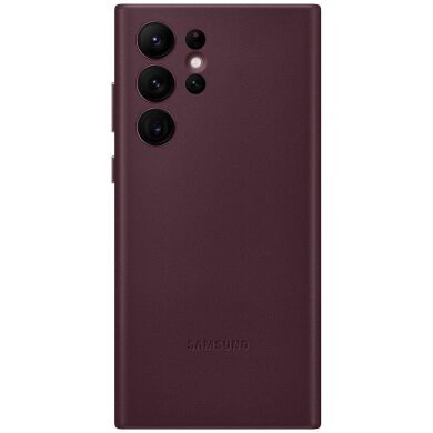 Чехол Leather Cover для Samsung Galaxy S22 Ultra (S908) EF-VS908LEEGRU - Burgundy