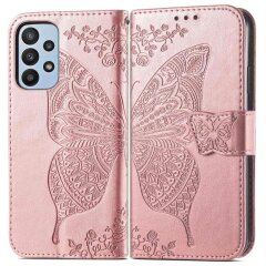 Чехол UniCase Butterfly Pattern для Samsung Galaxy A23 (A235) - Rose Gold