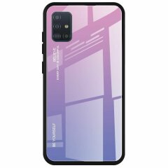 Захисний чохол Deexe Gradient Color для Samsung Galaxy A51 (А515) - Pink / Purple