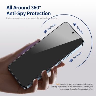 Защитное стекло HAT PRINCE Anti-Spy для Samsung Galaxy A35 (A356) / Galaxy A55 (A556) - Black