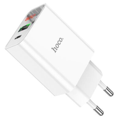 Сетевое зарядное устройство Hoco C100A PD20W + QC3.0 - White