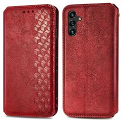 Чохол Deexe Rhombus Wallet для Samsung Galaxy A24 (A245) - Red