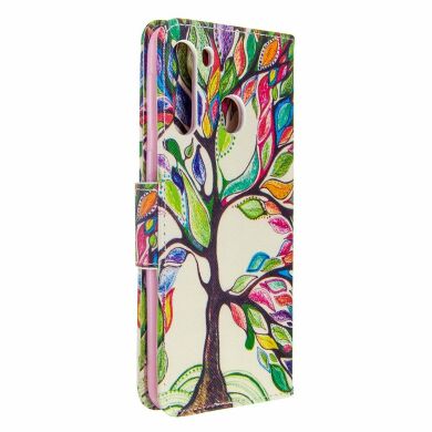 Чехол-книжка Deexe Color Wallet для Samsung Galaxy A21 (A215) - Life Tree