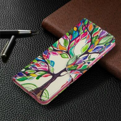 Чехол-книжка Deexe Color Wallet для Samsung Galaxy A21 (A215) - Life Tree